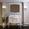 Мебель для ванной Opadiris Лаура 100 белая с патиной, с раковиной из литьевого мрамора - 1