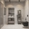 Мебель для ванной STWORKI Нюборг 70 с зеркалом, в стиле лофт, черная (комплект, гарнитур) 483894 - 0