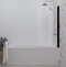 Шторка на ванну DIWO Анапа распашная 75х140, профиль черный матовый Щ0000055510 - 0