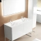 Комплект мебели SanVit Лира 120 двойная белый глянец - 0
