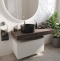 Мебель для ванной STWORKI Ольборг 120 столешница дуб карпентер, без отверстий, с тумбой 80, с раковиной BOCCHI Vessel черной 481991 - 2