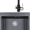 Комплект Мойка кухонная Paulmark Kante PM106052-BLM черный металлик + Смеситель Paulmark Essen Es213011-418 для кухонной мойки, черный металлик - 0