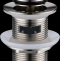 Донный клапан для раковины Boheme с переливом  сталь матовый 612/2-NB - 0