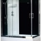 Душевая кабина Royal Bath BP 100х80 L профиль белый стекло прозрачное задняя стенка черная RB8100BP6-BT-L - 0