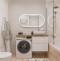 Мебель для ванной STWORKI Берген 60 белая со светлой столешницей 122, раковина Moduo 50 Square, L 549711 - 0