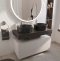 Мебель для ванной STWORKI Ольборг 100 столешница дуб карпентер, без отверстий, 2 тумбы 50 + 2 раковины 485874 - 1
