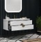 Мебель для ванной Opadiris Ибица 120 подвесная белая, фурнитура золото - 3