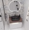 Мебель для ванной STWORKI Ольборг 80 столешница дуб карпентер, без отверстий, с тумбой 80, с раковиной Vitra Shift черной 542627 - 2