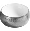 Раковина накладная CeramaLux NC 40 см белый/серебро  C1062 - 0