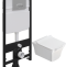 Комплект Унитаз подвесной STWORKI Хадстен SETK3304-0616-001-1-6000 с микролифтом + Система инсталляции для унитазов EWRIKA ProLT 0026-2020 с кнопкой смыва 0051 хром 560170 - 0