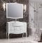 Мебель для ванной Opadiris Лаура 100 белая матовая, с раковиной из литьевого мрамора - 0