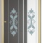 Душевая дверь в нишу Cezares Giubileo-BF-1 стекло с узором, золото GIUBILEO-BF-1-120-CP-G - 1