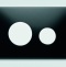 Кнопка смыва TECE Loop 9240654 черное стекло, кнопка белая - 1