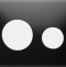 Кнопка смыва TECE Loop 9240654 черное стекло, кнопка белая - 0