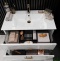 Мебель для ванной Opadiris Ибица 90 подвесная белая, фурнитура золото - 3
