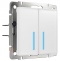 Сенсорный выключатель двухклавишный с функцией Wi-Fi Werkel белый W4520601 4690389171192 - 0