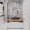 Мебель для ванной STWORKI Ольборг 120 столешница дуб французский, без отверстий, 2 тумбы 60, с раковиной Vitra Shift черной 542569 - 1