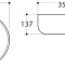 Раковина керамическая накладная AM-102-MB, цвет чёрный матовый, 358x358x137 - 1