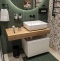 Мебель для ванной STWORKI Ольборг 100 столешница дуб французский, без отверстий, с тумбой 60, с раковиной STWORKI Soul 1 белой 489128 - 3