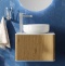 Мебель для ванной STWORKI Ноттвиль 60 дуб верона, с отверстием под смеситель, подвесная (комплект, гарнитур) 414393 - 2