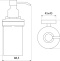 Дозатор для жидкого мыла, матовое стекло, латунь,  Edifice, IDDIS, EDIMBG0i46 - 1