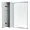 Зеркало-шкаф Aquaton Рене 80 L с подсветкой белый-темное дерево 1A222502NRC80 - 1