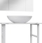 Мебель для ванной DIWO Элиста 80 белый мрамор, с раковиной Moduo 55 Leaf 555098 - 3