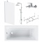Комплект акриловой ванны со шторкой и душевой системой AM.PM Gem 150x70 белая W90ASET-150D8 - 0