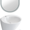 Комплект  Раковина STWORKI моноблок Ноттвиль 51 + Зеркало-шкаф STWORKI Мальмё МВК074 45, с подсветкой, белый, прямоугольный, навесной, овальный, в сти 560961 - 2