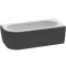 Акриловая ванна Cezares Slim Corner черный, матовый  SLIM CORNER-180-80-60-R-NERO-SET - 0