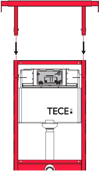Комплект крепления для инсталляций TECE TECEprofil 9 380 013 для монтажа к стенам 9380013 - 1