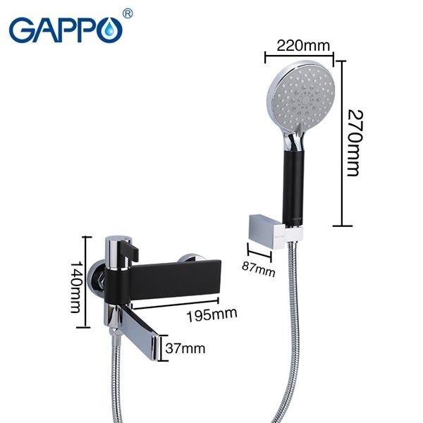 Смеситель Gappo для ванны с душем G3281 - 7