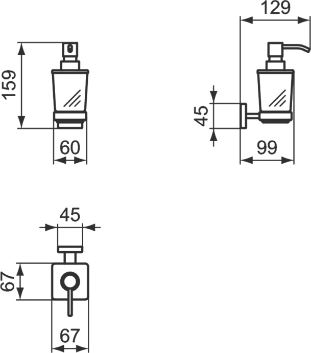 Дозатор для мыла Ideal Standard Iom Square хром, белый  E2252AA - 2
