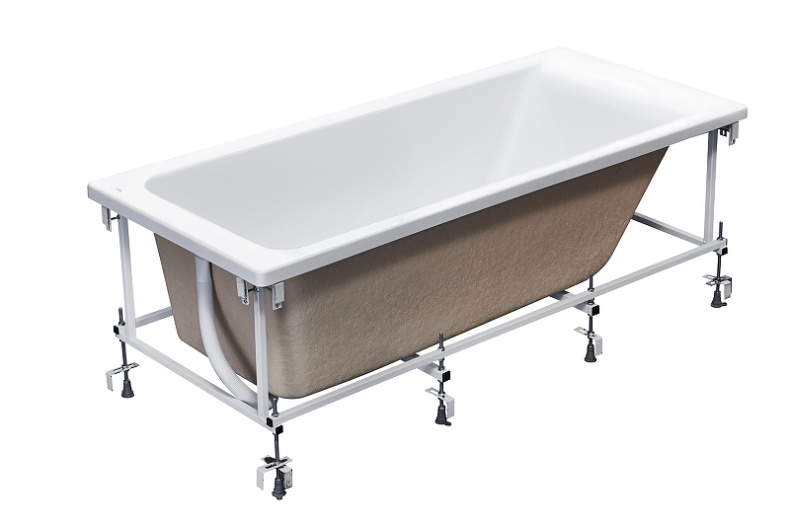 25P028000 монтажный набор для ванны EASY, каркас, крепл. к стене/фронт.п., слив-перелив полуавт./180 - 0