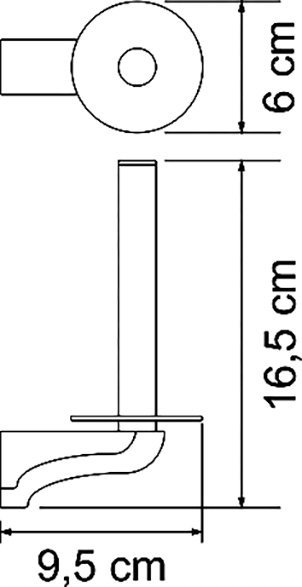 Держатель туалетной бумаги Wasserkraft Kammel K-8397 вертикальный - 2
