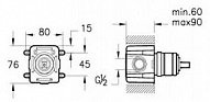Встраиваемый смеситель для раковины на 1 направление, без дайвертера (внутренняя часть) A42213 - 1