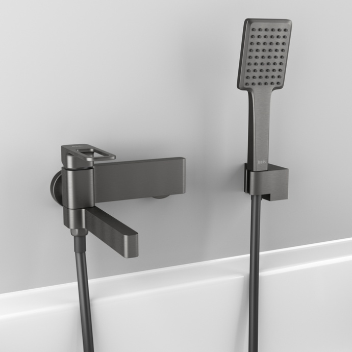 Смеситель Iddis Slide для ванны с душем, графитовый SLIGM00i02 - 4