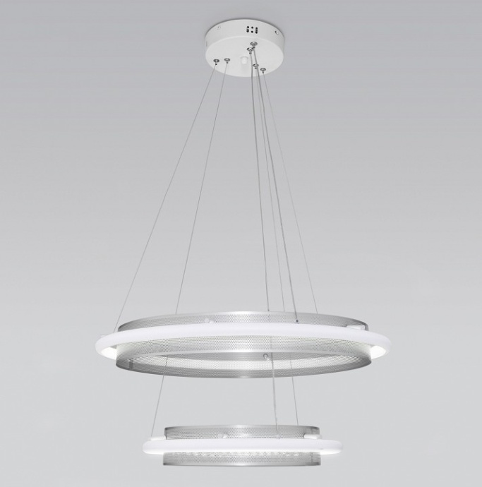 Подвесной светильник Eurosvet Imperio 90241/2 белый/ серебро Smart - 0