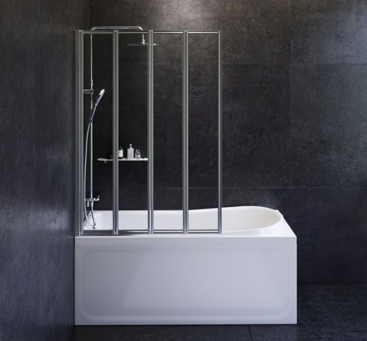 Комплект акриловой ванны со шторкой и душевой системой AM.PM Like 150x70 белая W80ASET-150AC - 1