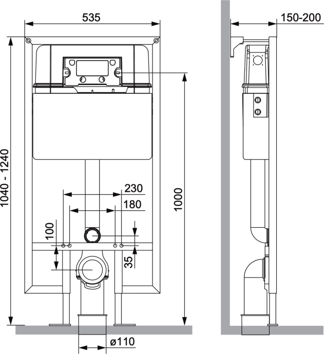 Комплект Унитаз подвесной STWORKI Дублин SETK3504-0605 с микролифтом + Система инсталляции для унитазов STWORKI 510163 с кнопкой смыва 230823 хром матовый 561367 - 5