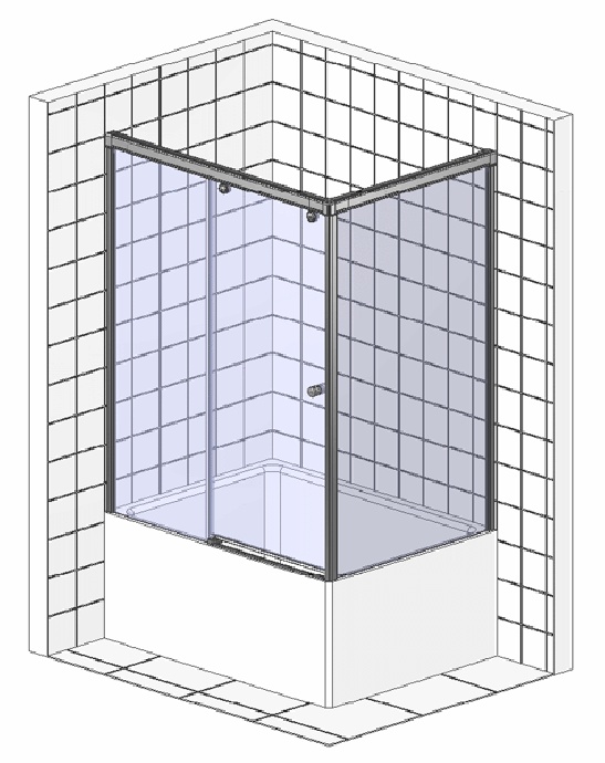 Шторка на ванну RGW Screens SC-82 (146-151)х70х150 профиль хром, стекло шиншилла 04118257-51 - 2