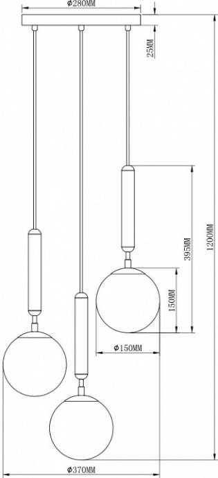 Подвесной светильник Moderli Host V2851-3P - 1