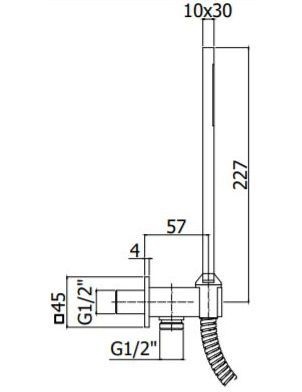 Душевая лейка со шлангом и держателем Cezares белый матовый CZR-DEFA4-BIO - 1