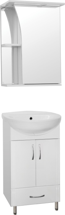Мебель для ванной Style Line Эко Стандарт №9/1Б 50 белая - 0