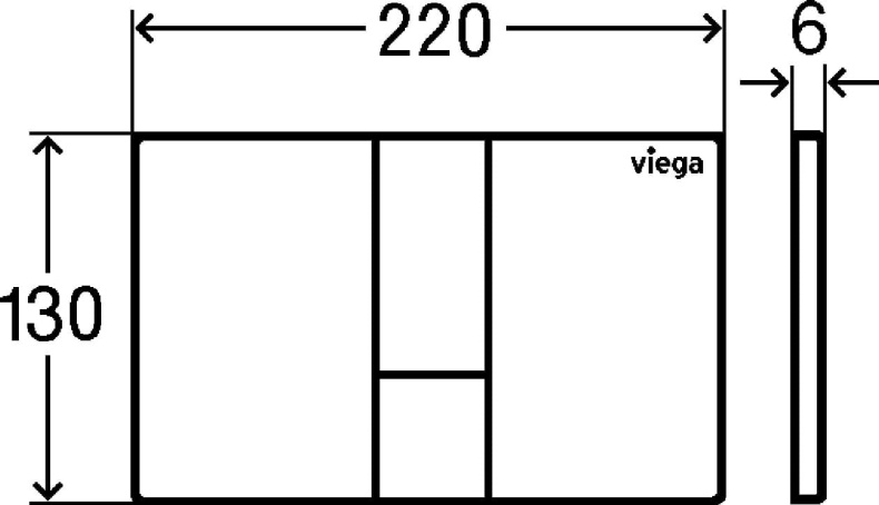Клавиша смыва Viega Prevista Visign for Style черный матовый  773304 - 2