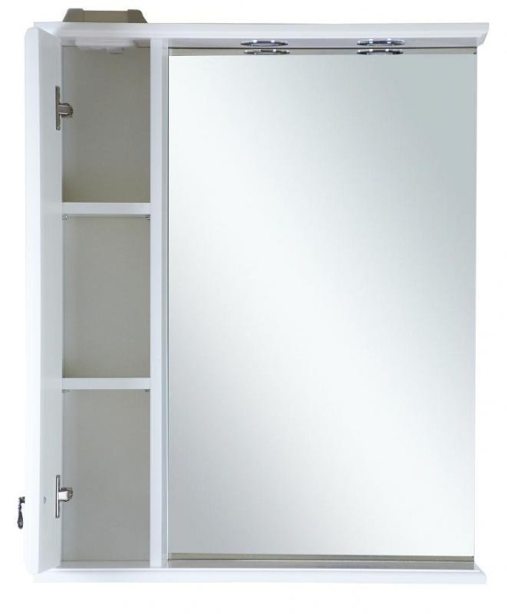 Лувр - 75 Зеркало со шкафчиком, лев., белое П-Лвр03075-012Л - 2