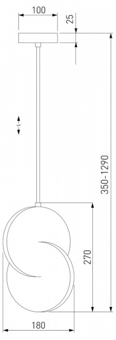 Подвесной светильник Eurosvet Lang 50225/1 LED белый - 1