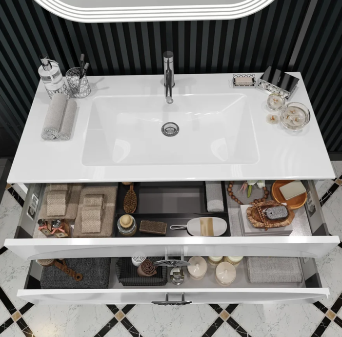 Мебель для ванной Opadiris Ибица 120 подвесная белая, фурнитура хром - 2