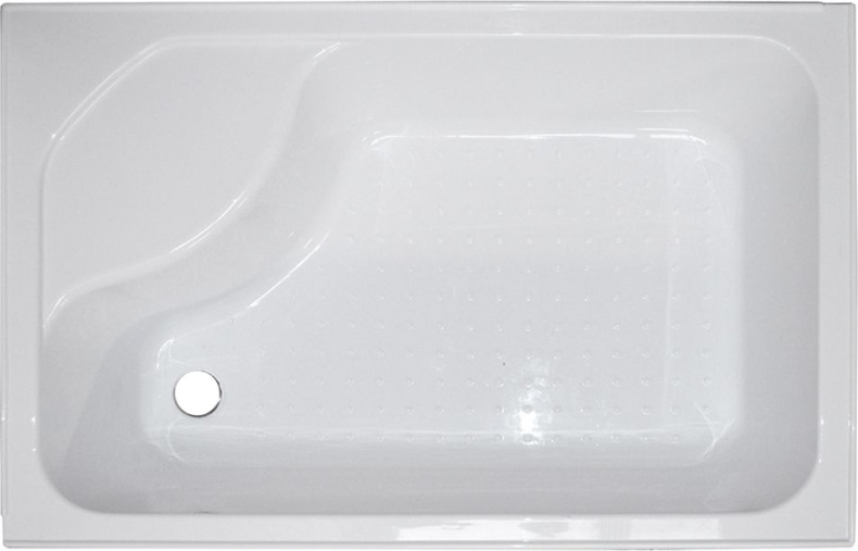 Душевой уголок Royal Bath BP 100х80 L с поддоном профиль белый стекло матовое RB 8100BP-C-L - 3