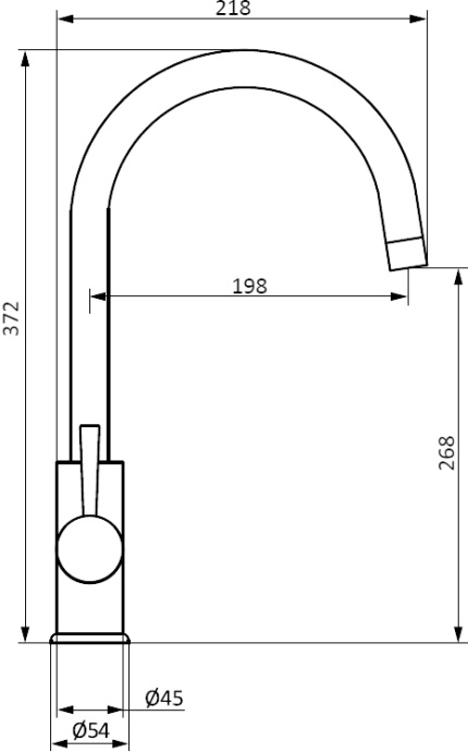 Смеситель для кухни STWORKI by Damixa HSTW07000 никель, однорычажный, с поворотным изливом, с аэратором, матовый - 8